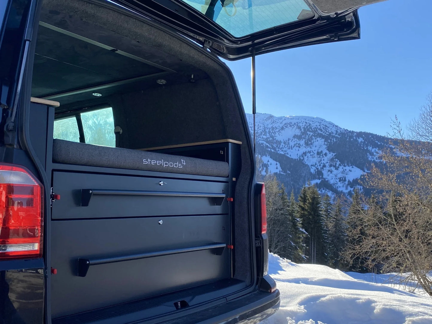 VW Transporter SteelPod in Dark Grey.
