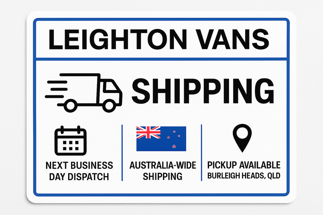 Shipping Info – Leighton Vans Australia