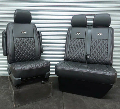 Leather look seat covers - VW T6/T6.1 – Dimond Design Grey