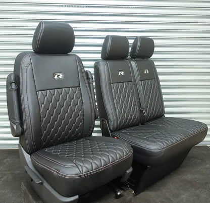 Leather look seat covers - VW T6/T6.1 – Dimond Design Grey