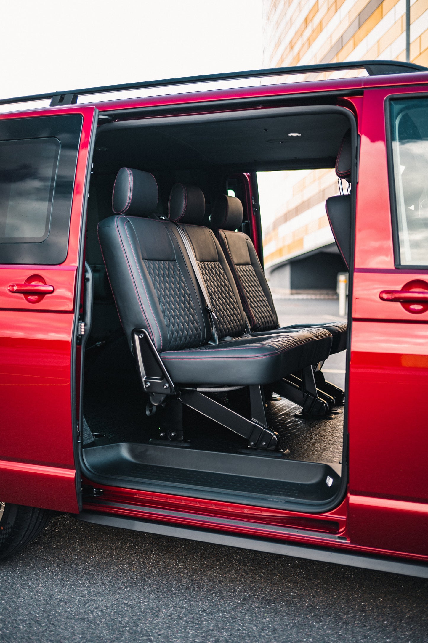 Hex Red Genuine Leather - VW Transporter