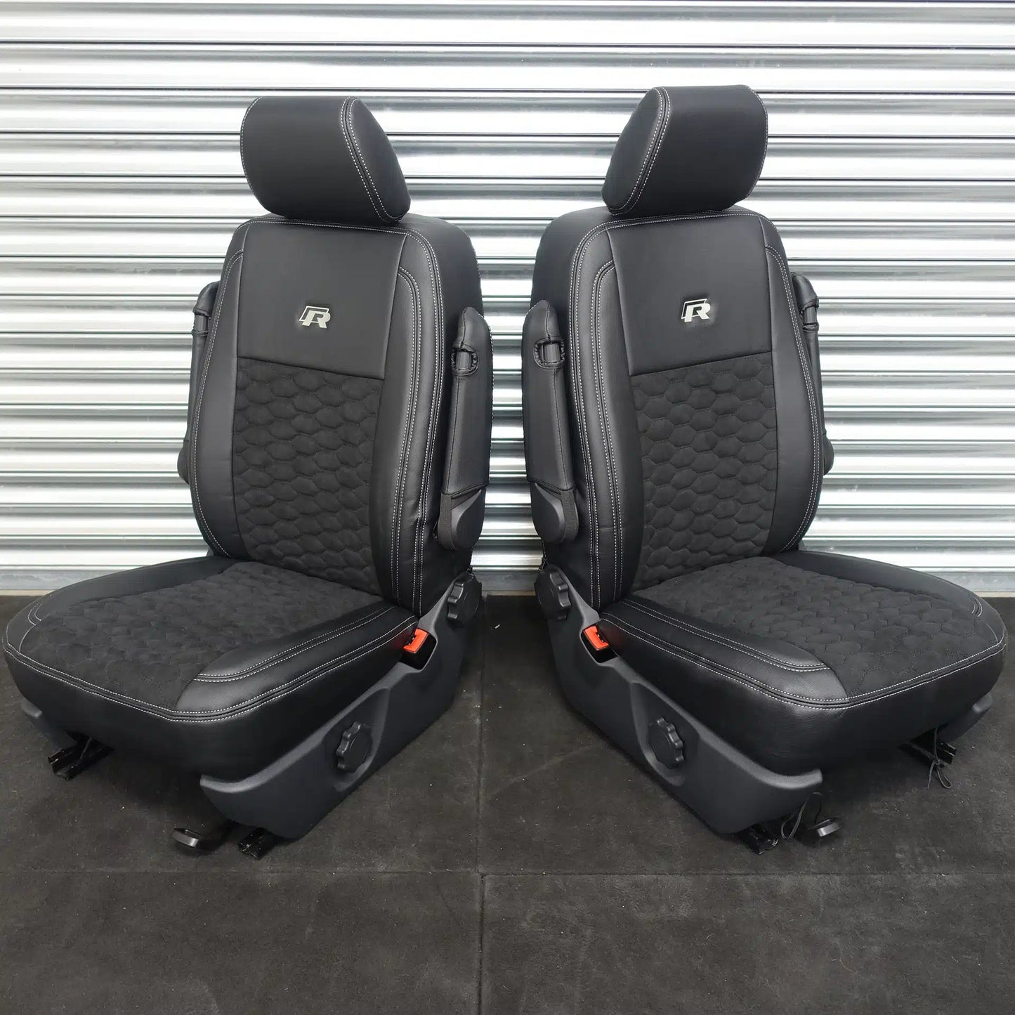 Leather look seat covers - VW T6/T6.1 – Alcantara Design Grey