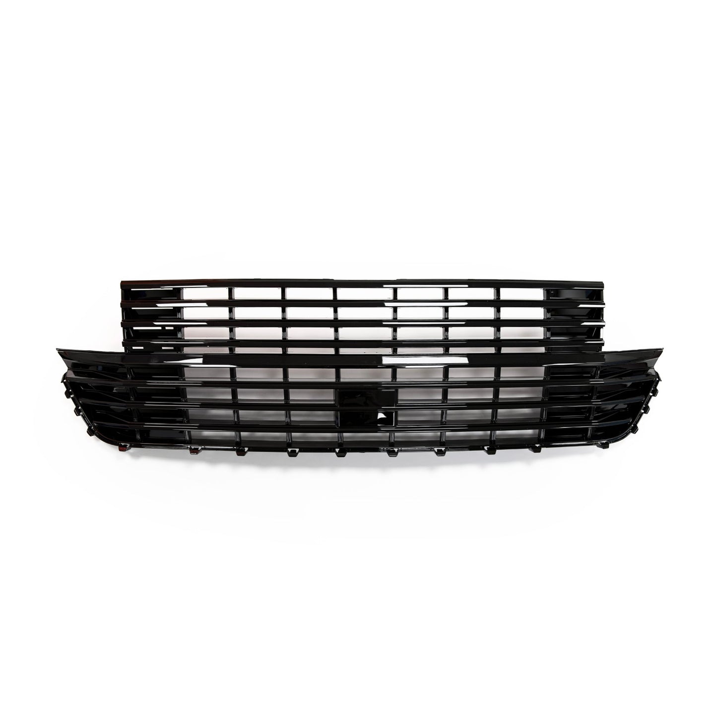 Gloss Black Badgeless Grille (for VW T6.1) + Gloss Black Lower Grille/Inserts (for VW T6.1)