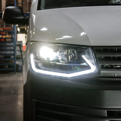 VW Transporter T6 Headlights - V3 - LED DRL - Black or Black Limited Edition