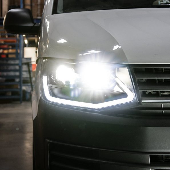 VW Transporter T6 Headlights - V3 - LED DRL - Black or Black Limited Edition