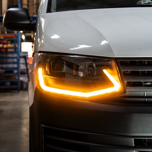 VW Transporter T6 Headlights - V3 - LED DRL - Black or Black Limited Edition